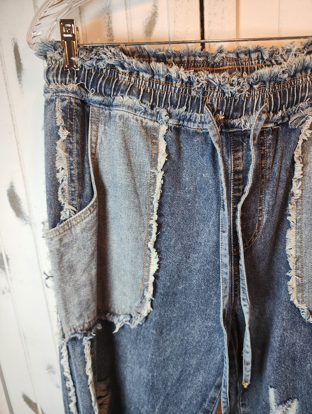 POL Skater Girl Distressed Drawstring Jeans - Picture 7 of 7